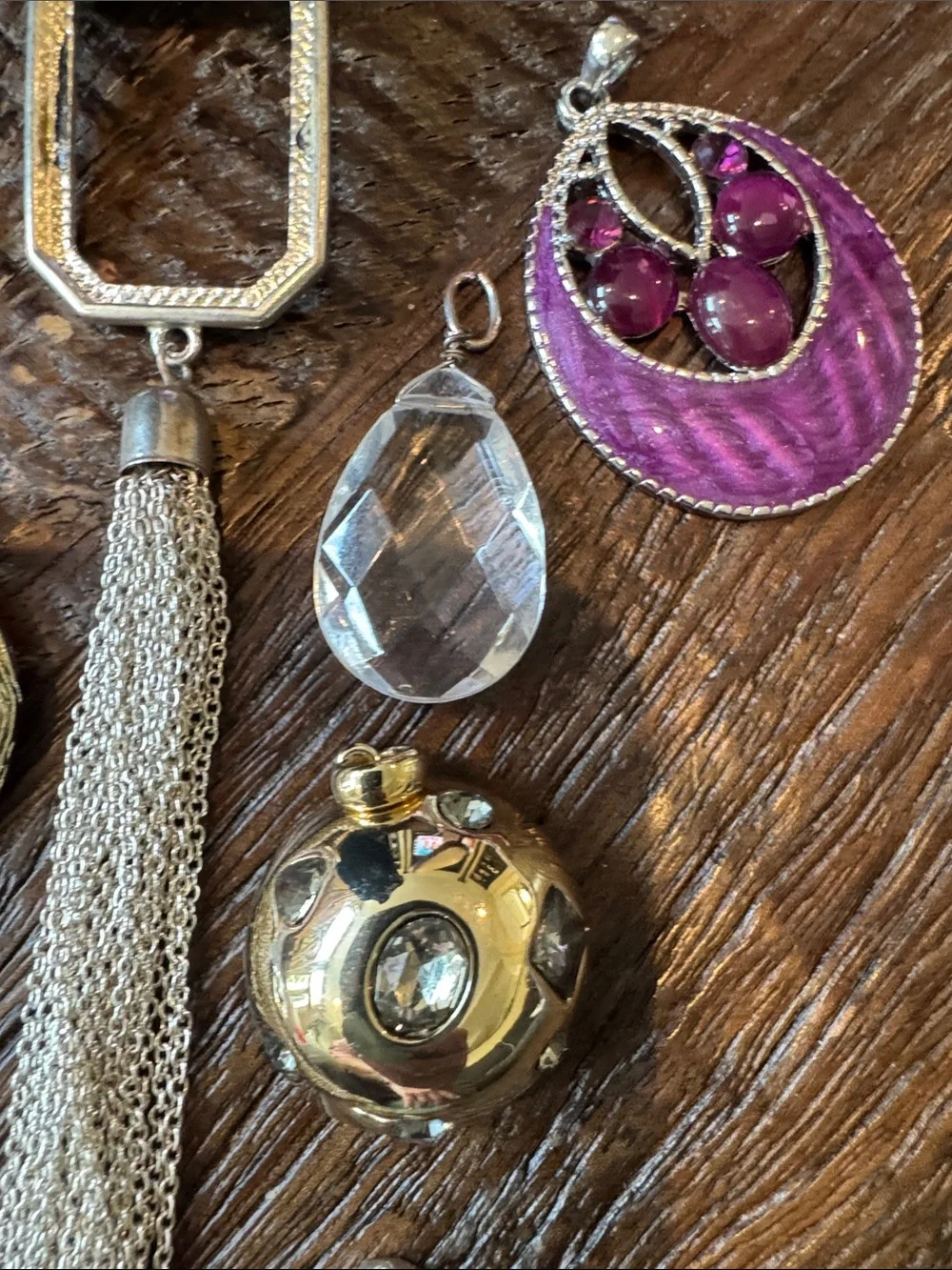 Assorted Jewelry Charms and Pendants - Red, Turquoise, Purple, Gold, Silver